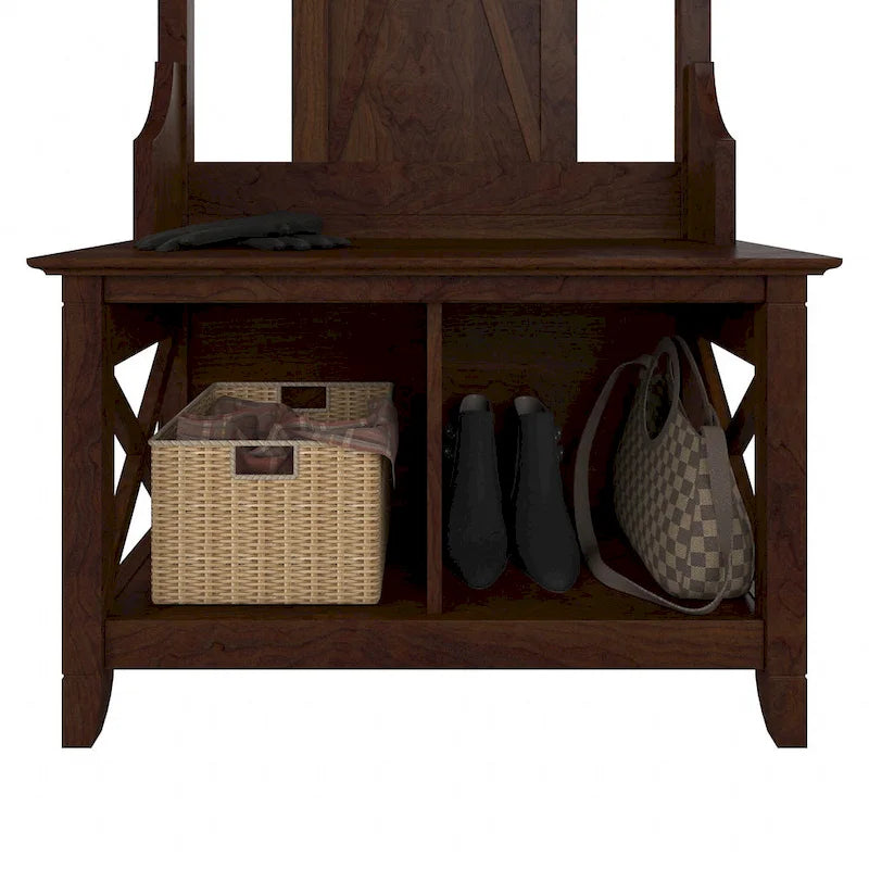 Porte-manteau d'entrée, banc avec meuble à chaussures