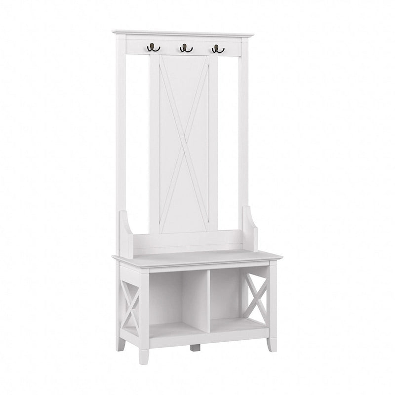 Porte-manteau d'entrée, banc avec meuble à chaussures