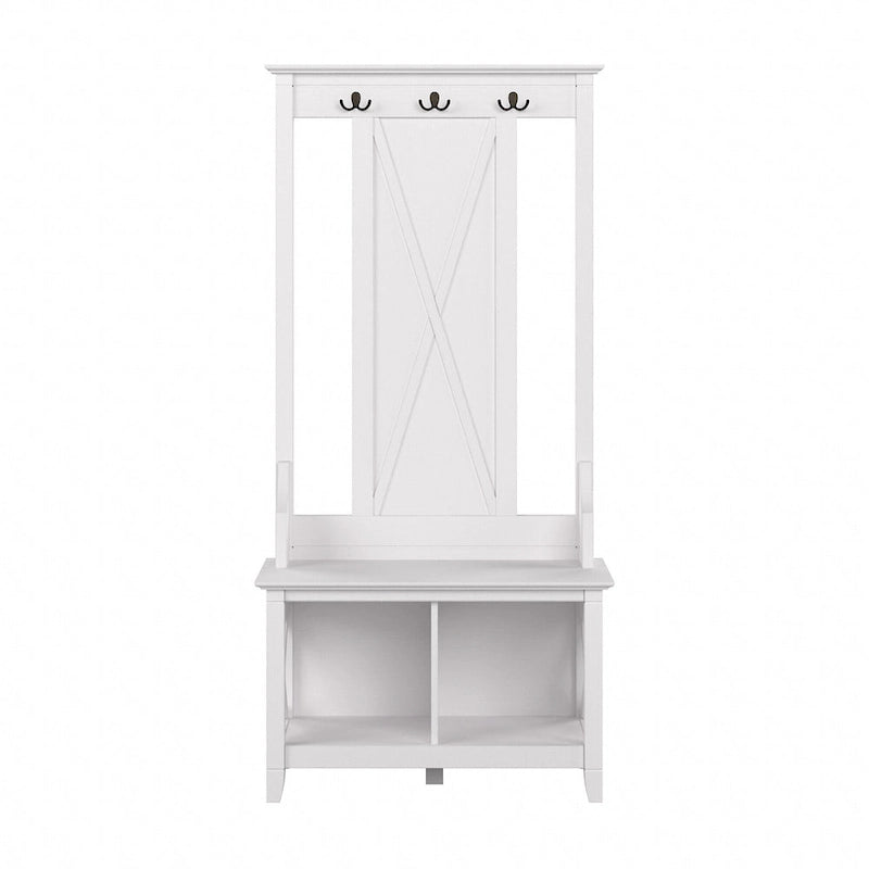 Porte-manteau d'entrée, banc avec meuble à chaussures