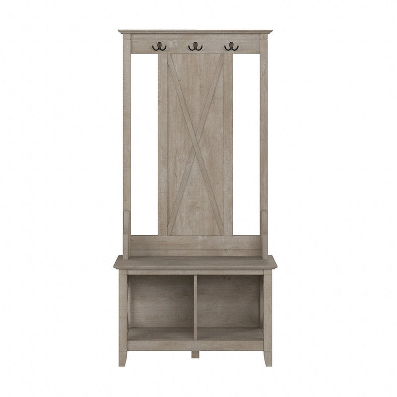 Porte-manteau d'entrée, banc avec meuble à chaussures