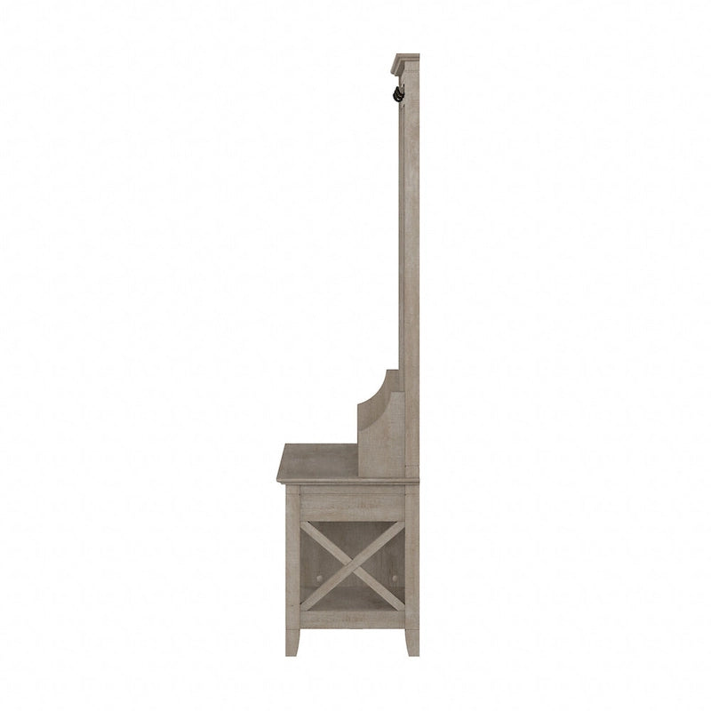 Porte-manteau d'entrée, banc avec meuble à chaussures