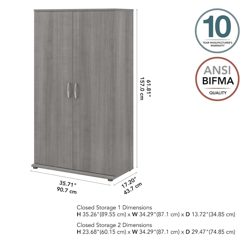 Armoire de rangement haute universelle avec étagères