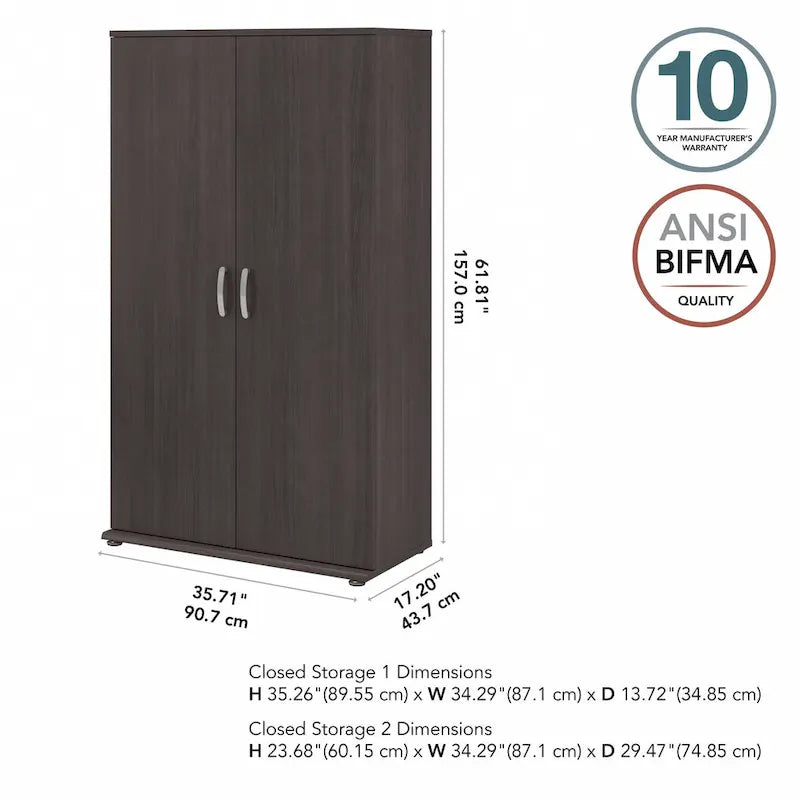 Armoire de rangement haute universelle avec étagères