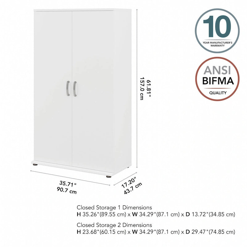 Armoire de rangement haute universelle avec étagères