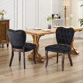 Chaise de salle à manger tapissée de velours