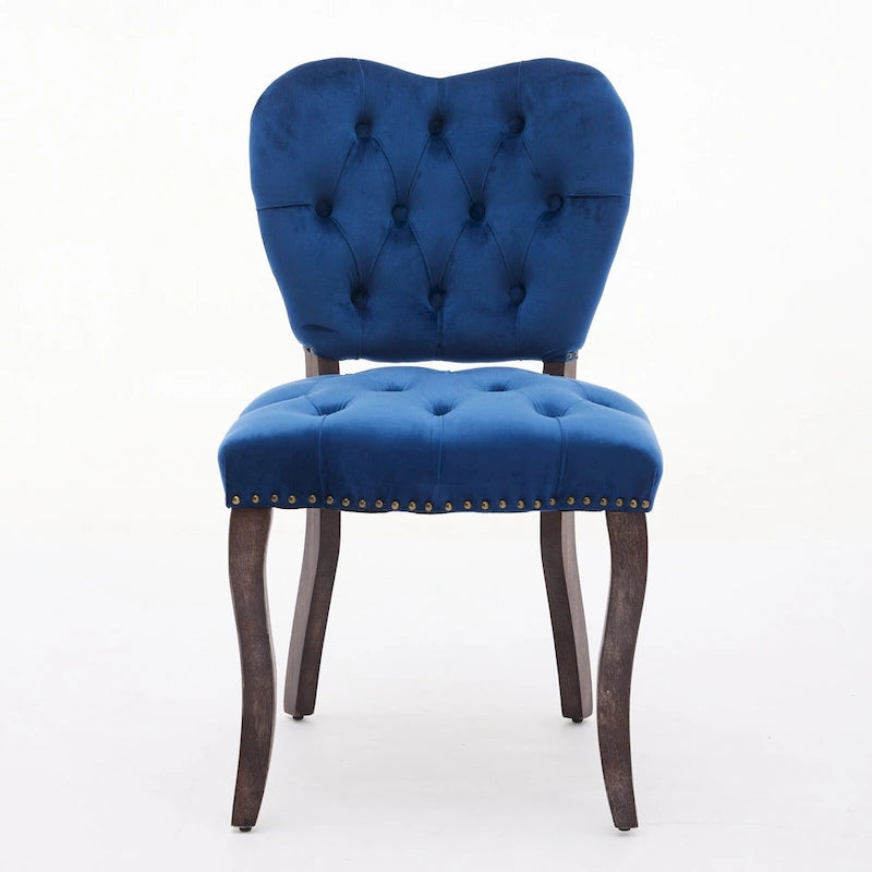 Chaise de salle à manger tapissée de velours