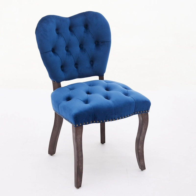 Chaise de salle à manger tapissée de velours