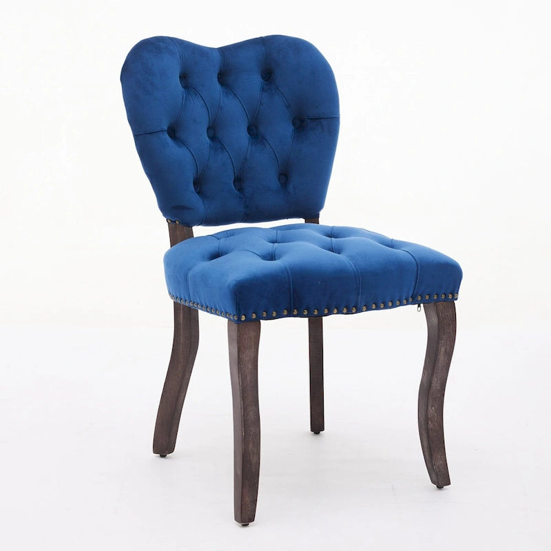 Chaise de salle à manger tapissée de velours