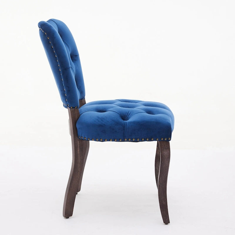 Chaise de salle à manger tapissée de velours