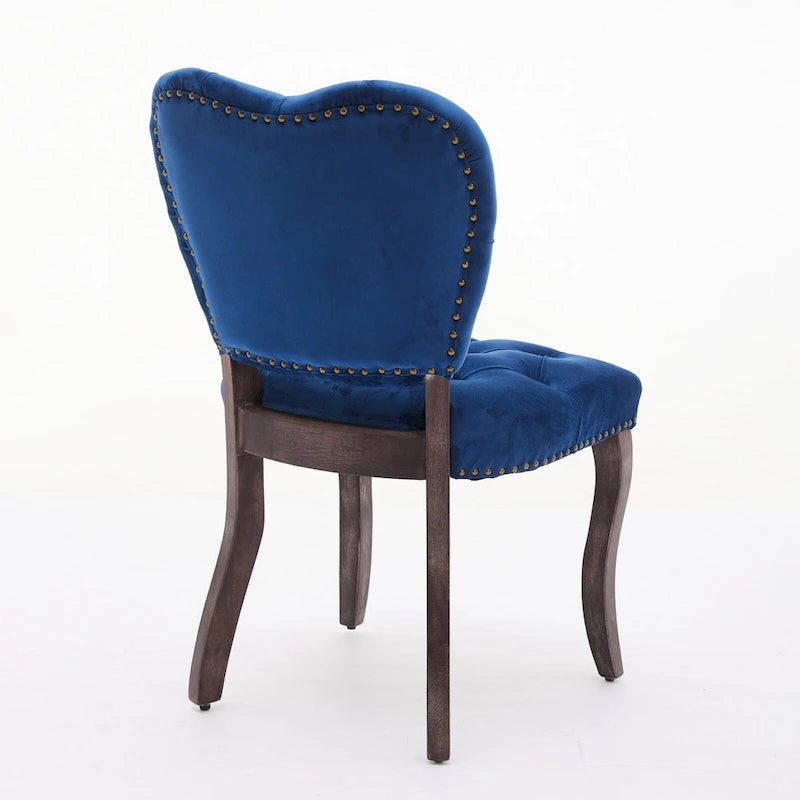 Chaise de salle à manger tapissée de velours