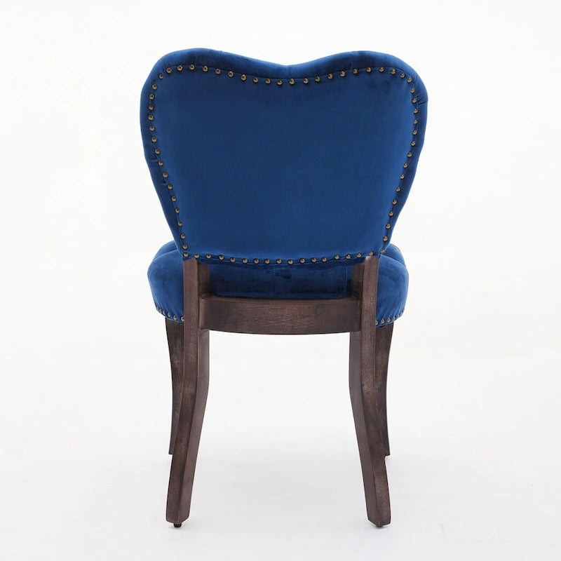 Chaise de salle à manger tapissée de velours