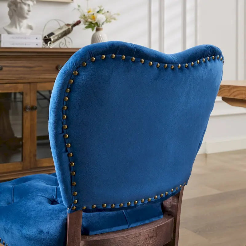 Chaise de salle à manger tapissée de velours
