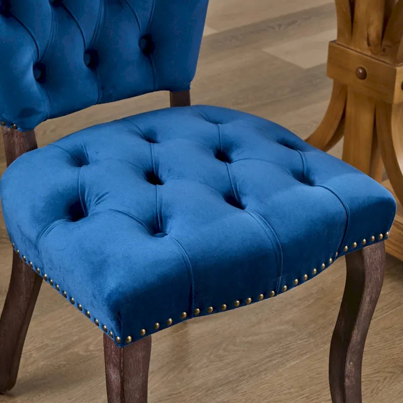 Chaise de salle à manger tapissée de velours