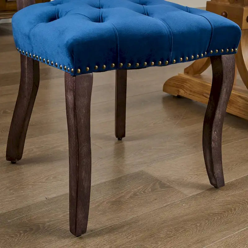 Chaise de salle à manger tapissée de velours