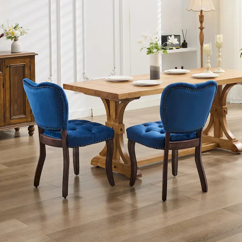 Chaise de salle à manger tapissée de velours