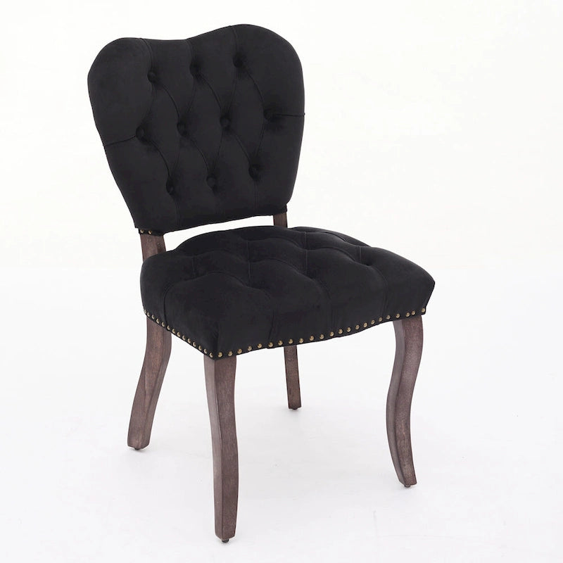Chaise de salle à manger tapissée de velours