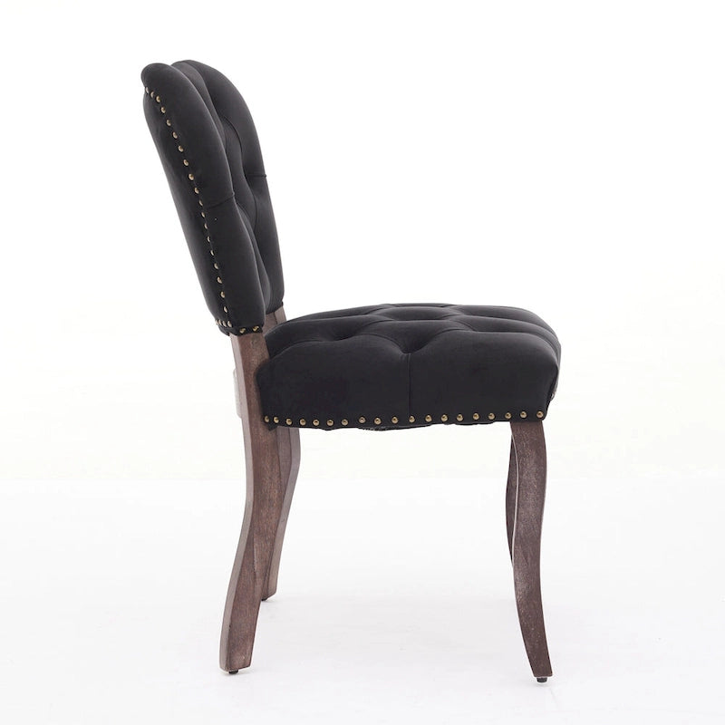 Chaise de salle à manger tapissée de velours