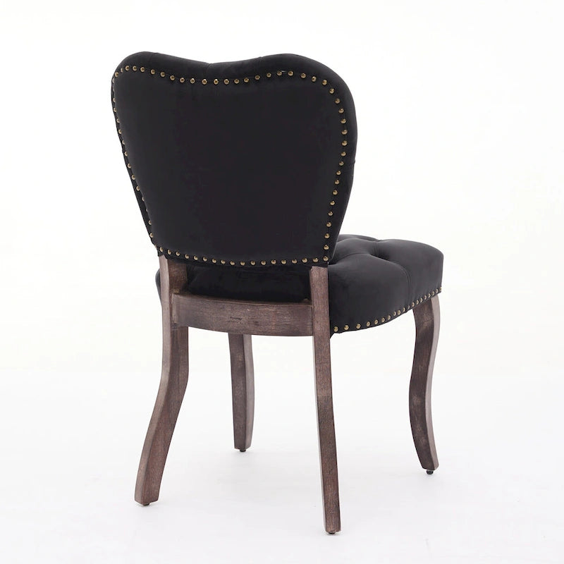 Chaise de salle à manger tapissée de velours