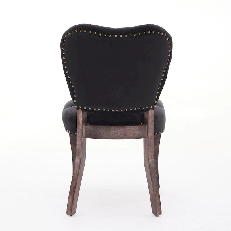 Chaise de salle à manger tapissée de velours