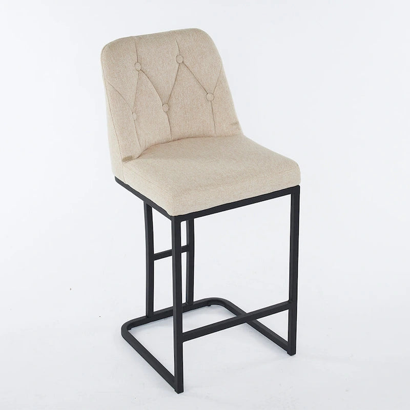 Tabourets de bar hauteur comptoir avec boutons