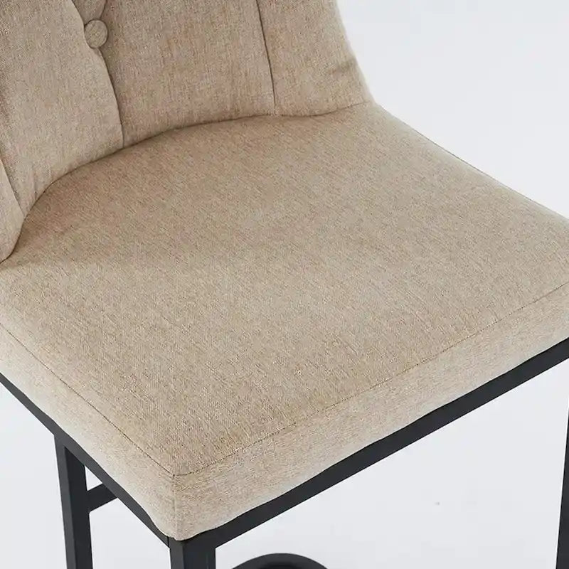 Tabourets de bar hauteur comptoir avec boutons
