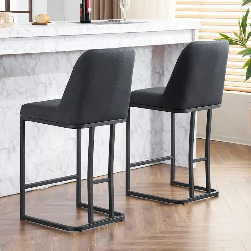 Tabourets de bar hauteur comptoir avec boutons