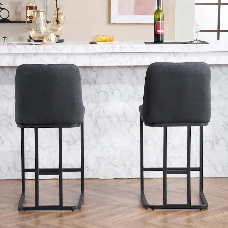 Tabourets de bar hauteur comptoir avec boutons