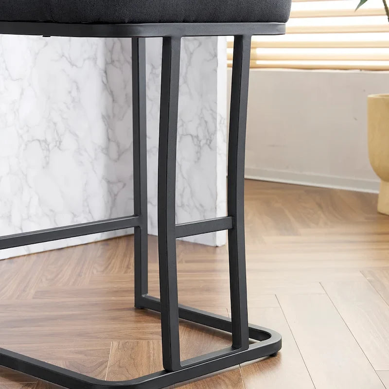 Tabourets de bar hauteur comptoir avec boutons