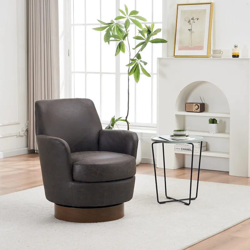 Fauteuils pivotants en cuir PU à 360 degrés