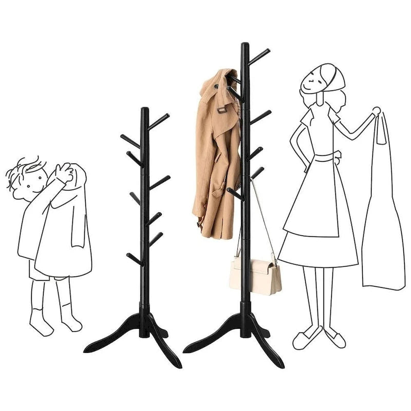 Porte-manteau moderne en bois massif