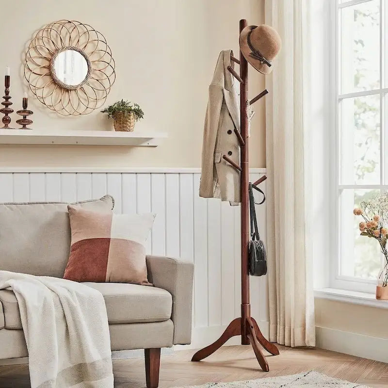 Porte-manteau moderne en bois massif
