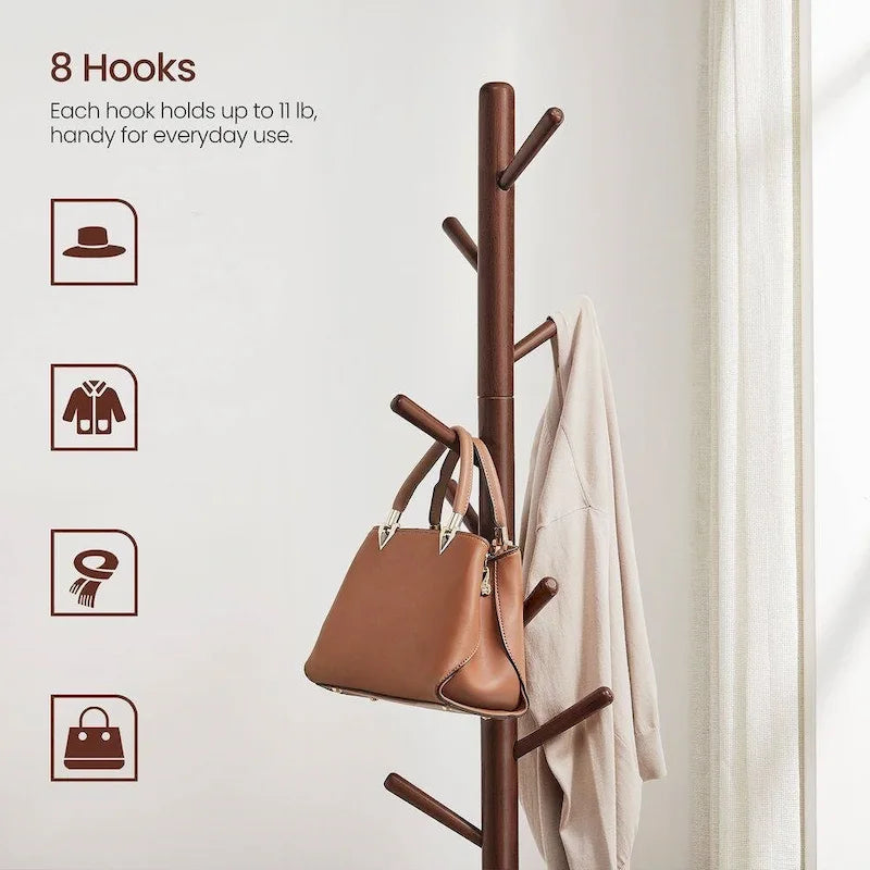 Porte-manteau moderne en bois massif