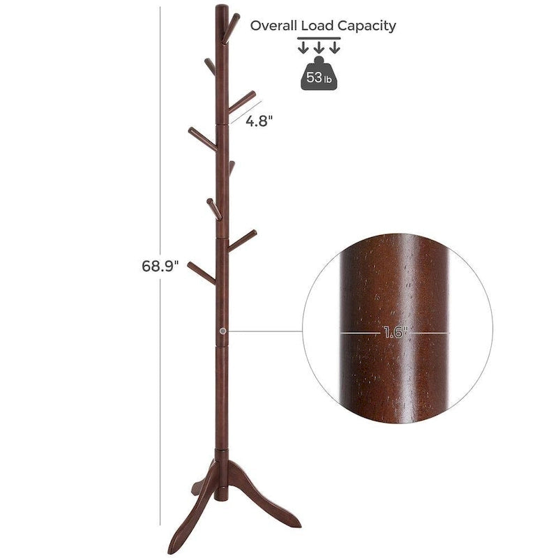 Porte-manteau moderne en bois massif