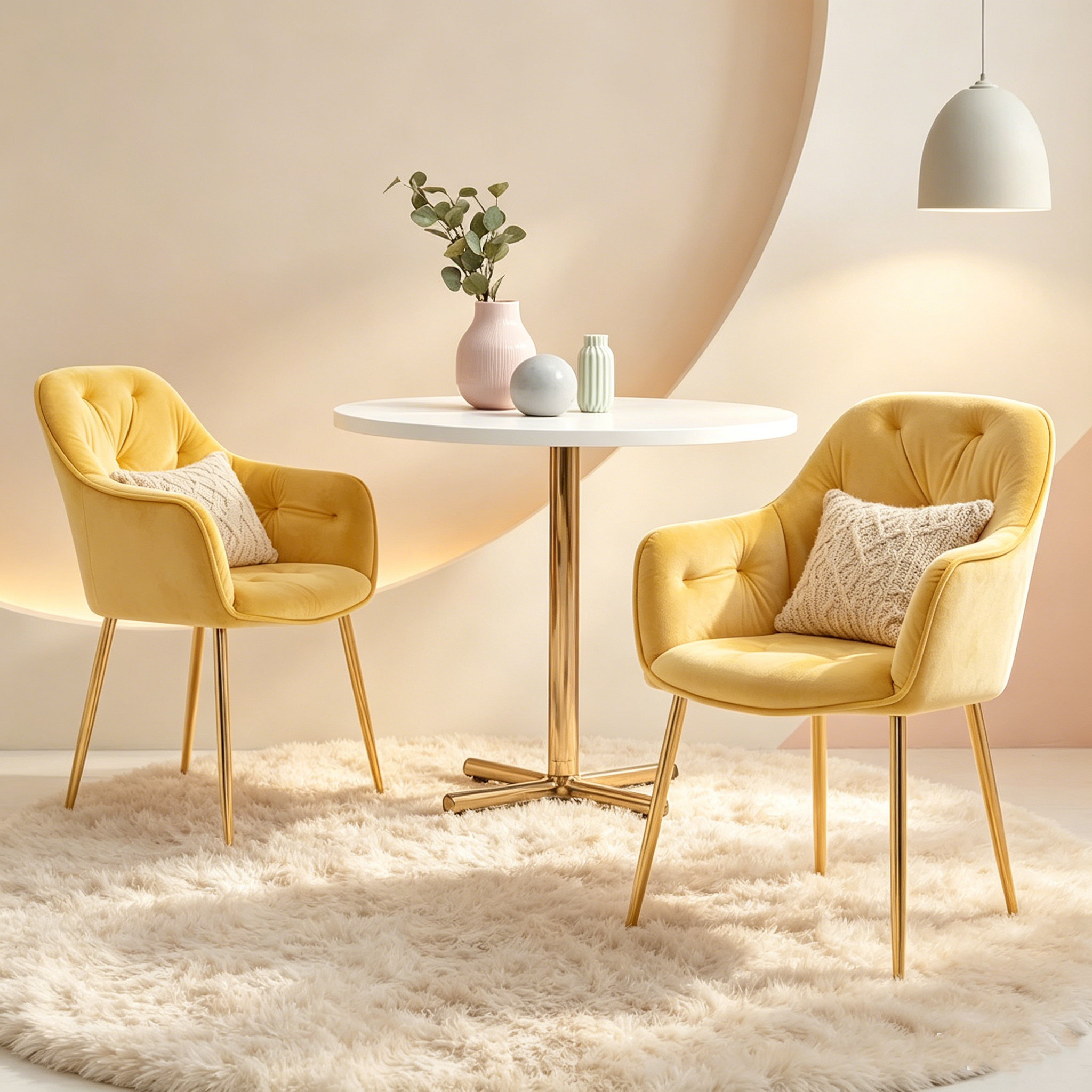 Chaises de salle à manger capitonnées