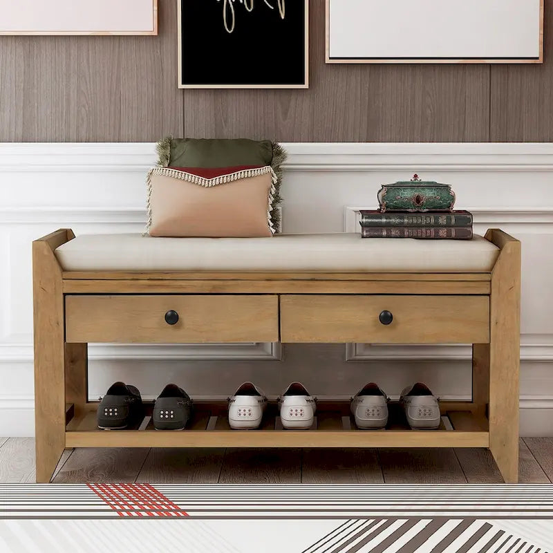 Banc de rangement multifonctionnel et range-chaussures