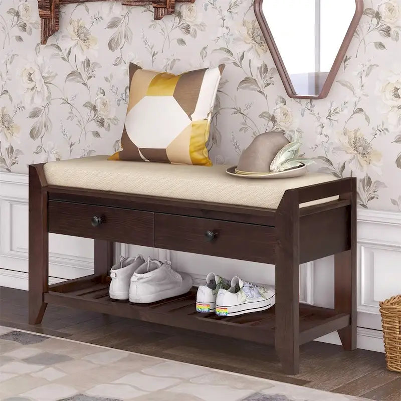 Banc de rangement multifonctionnel et range-chaussures