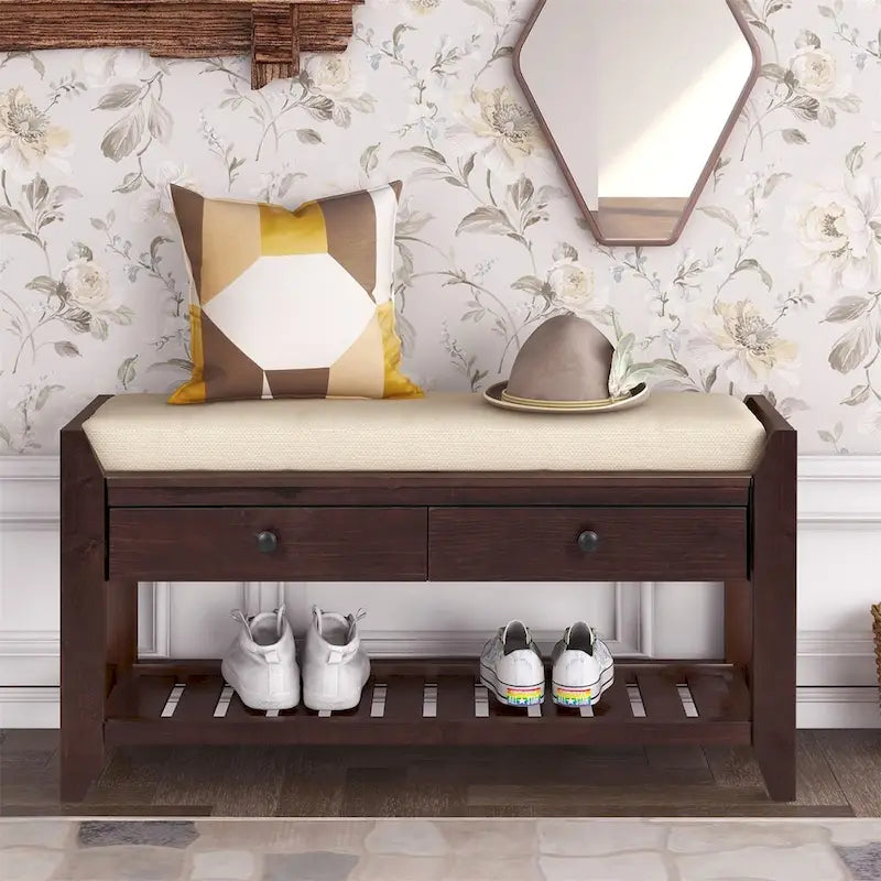 Banc de rangement multifonctionnel et range-chaussures