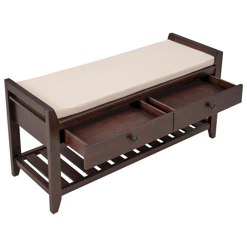 Banc de rangement multifonctionnel et range-chaussures