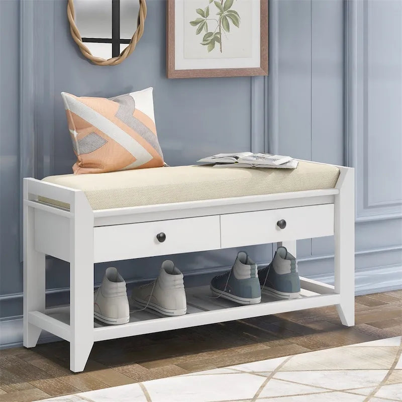 Banc de rangement multifonctionnel et range-chaussures