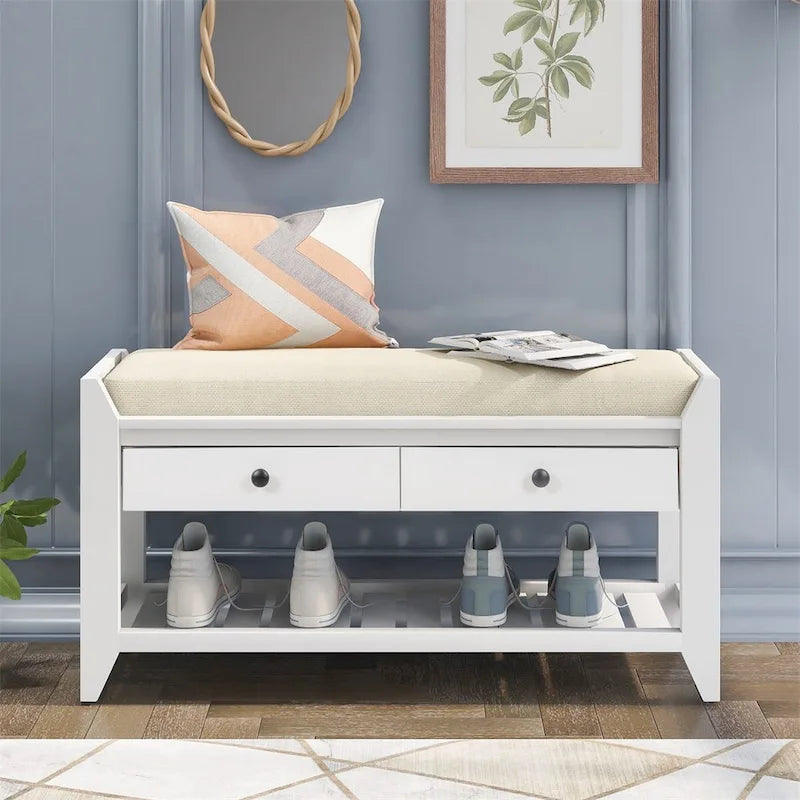 Banc de rangement multifonctionnel et range-chaussures