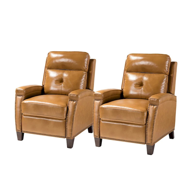 Fauteuil inclinable moderne en cuir véritable à dossier inclinable