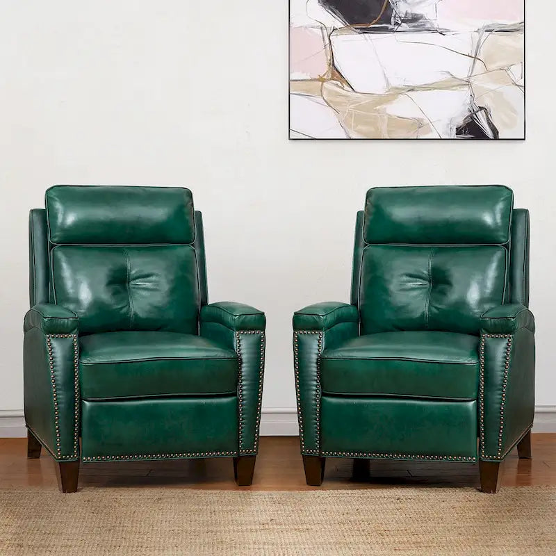 Fauteuil inclinable moderne en cuir véritable à dossier inclinable