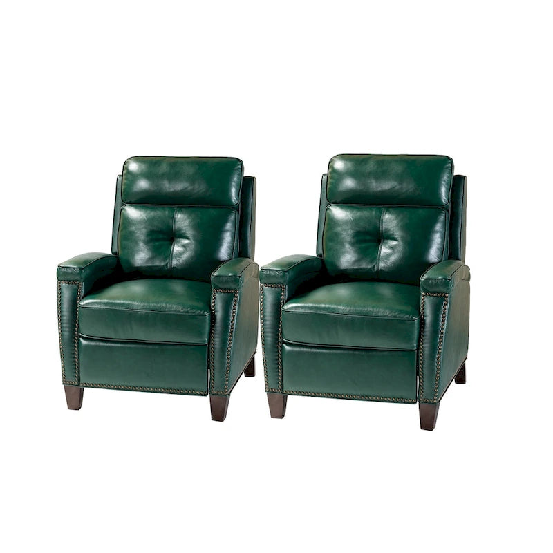 Fauteuil inclinable moderne en cuir véritable à dossier inclinable