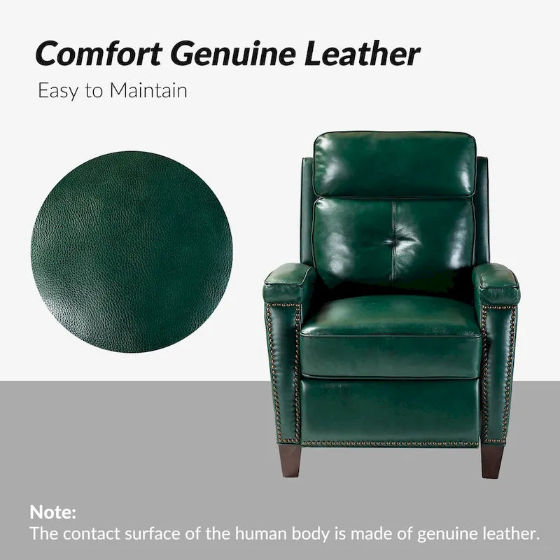 Fauteuil inclinable moderne en cuir véritable à dossier inclinable