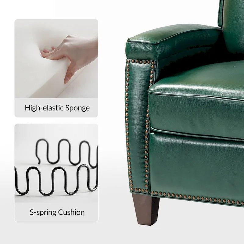 Fauteuil inclinable moderne en cuir véritable à dossier inclinable
