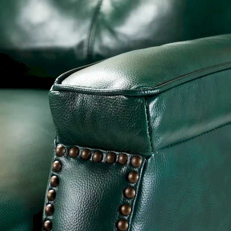 Fauteuil inclinable moderne en cuir véritable à dossier inclinable