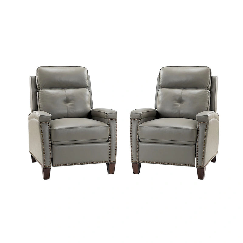 Fauteuil inclinable moderne en cuir véritable à dossier inclinable