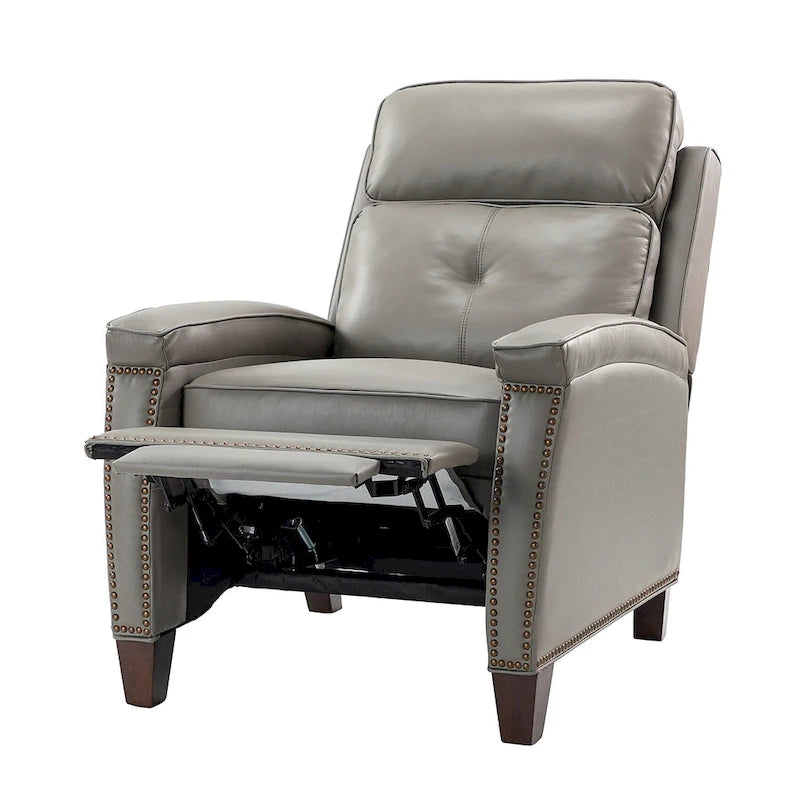 Fauteuil inclinable moderne en cuir véritable à dossier inclinable