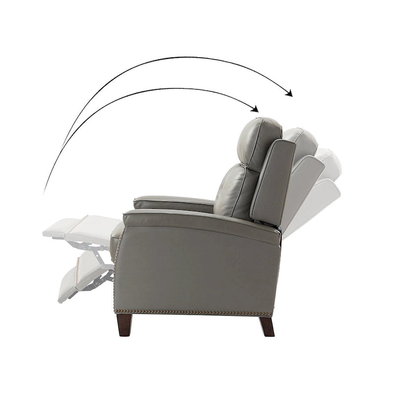Fauteuil inclinable moderne en cuir véritable à dossier inclinable