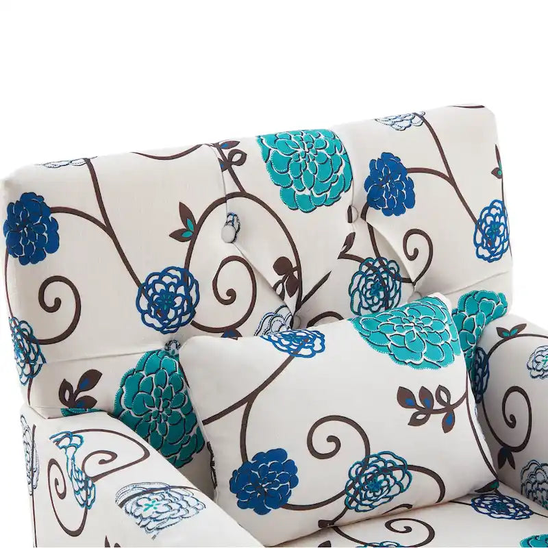 Fauteuil capitonné avec accoudoirs